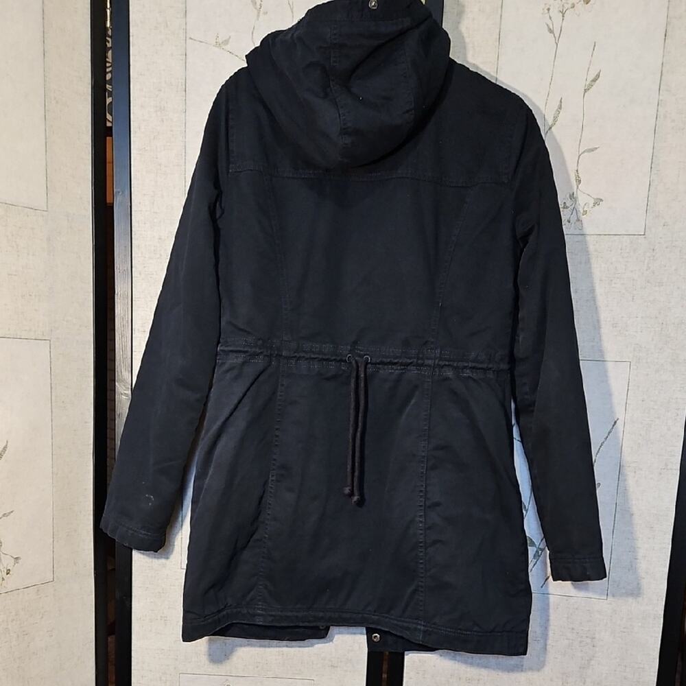 Hollister Blue Utility Jacket with Hood and Quilted Texture - Picture 3 of 4